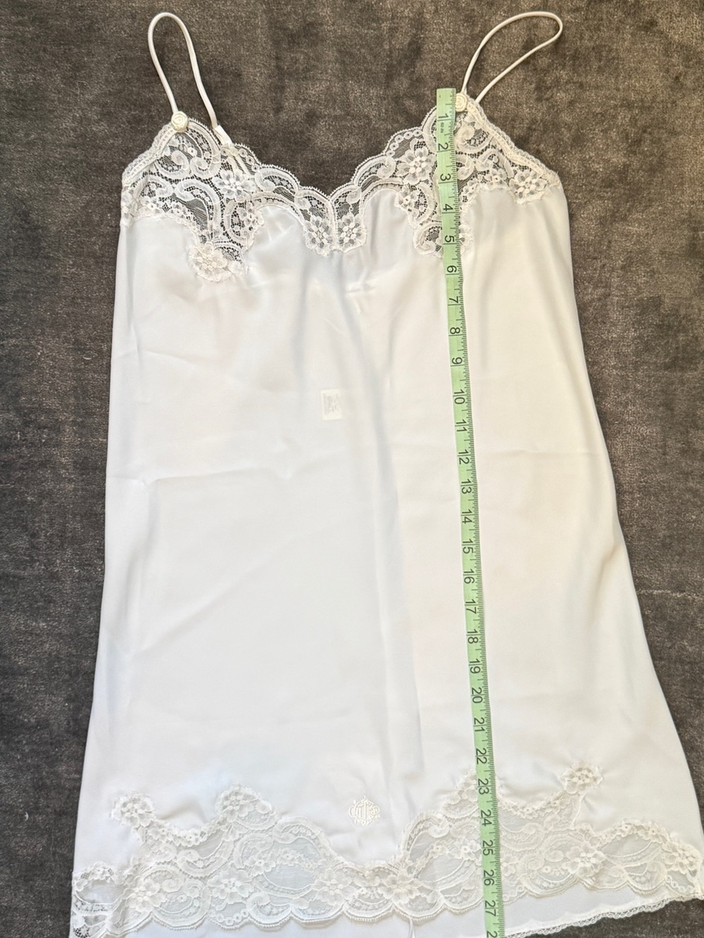 Dior White Lace-Trim Slip Dress - Picture 2 of 6